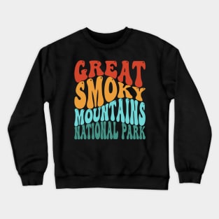 Great Smoky Mountains National Park Retro Vintage Typography Crewneck Sweatshirt